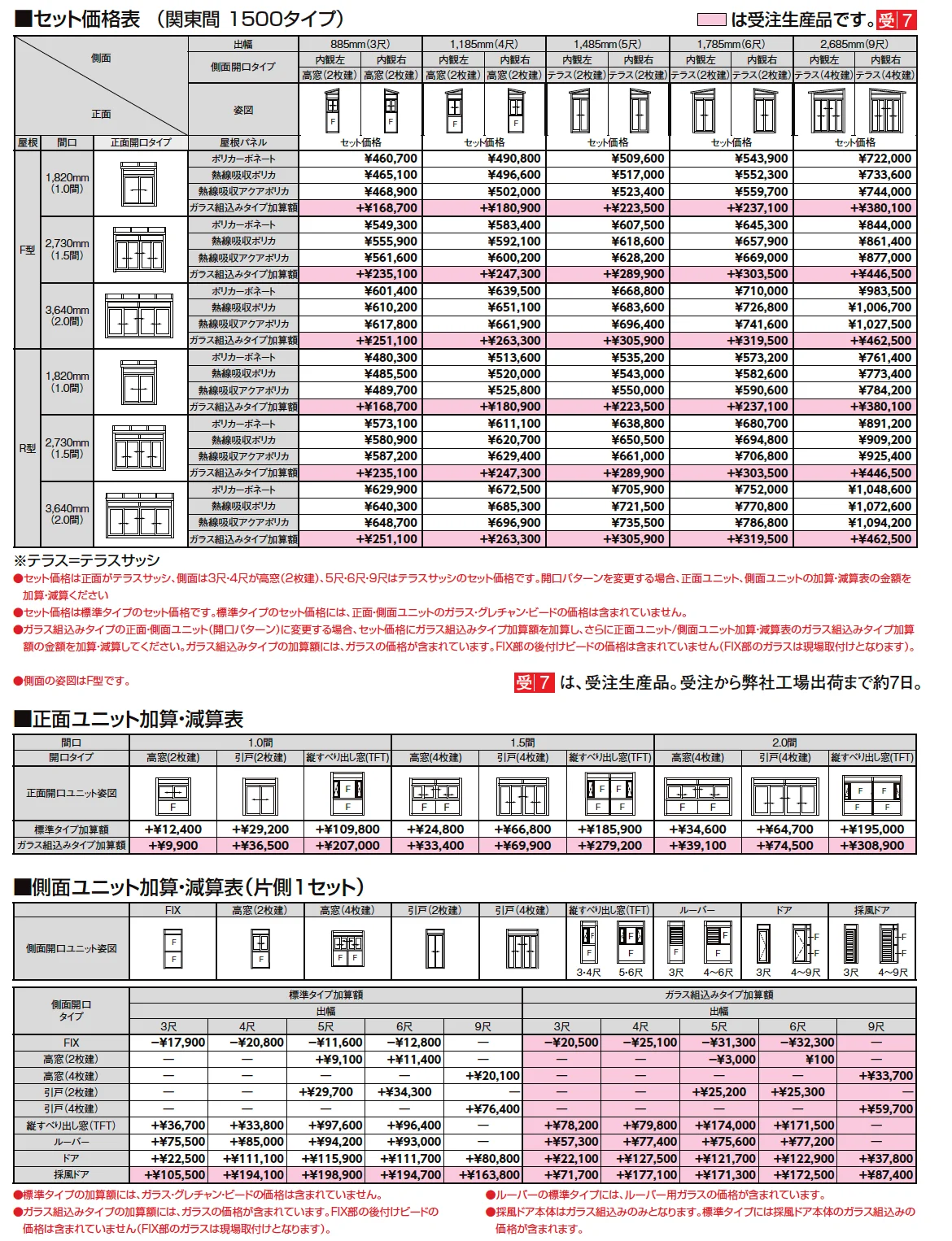 サニージュ F型 土間納まり 関東間【2024年版】_価格_2