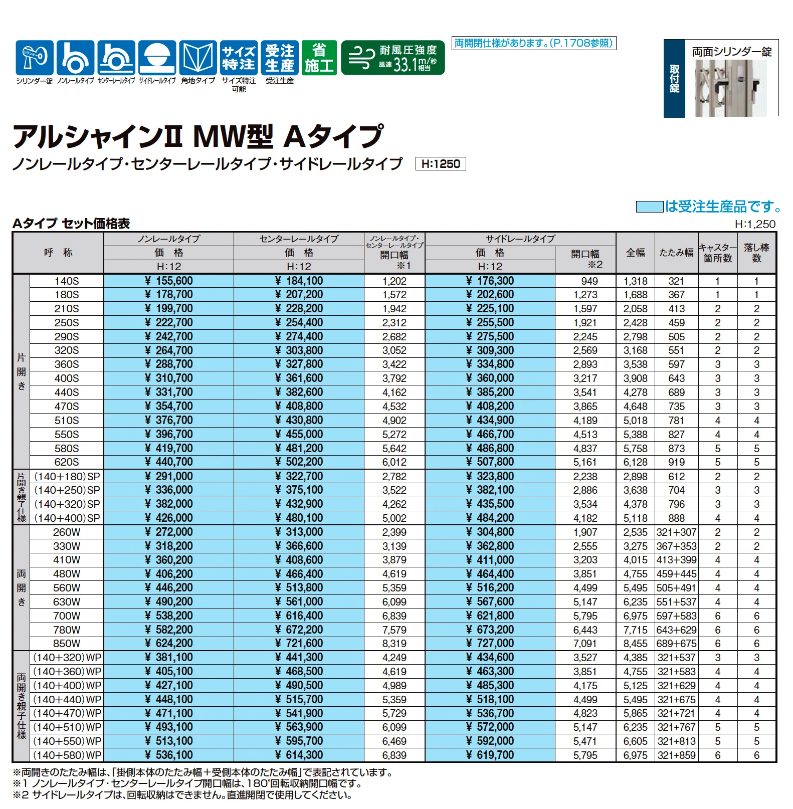 アルシャインⅡ MW型 Aタイプ【2025年版】_価格_1