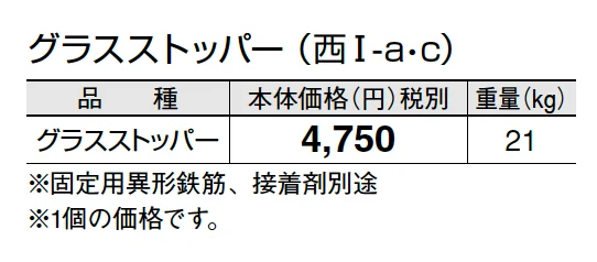 グラスストッパー(タイヤ止め)【2025年版】_価格_3