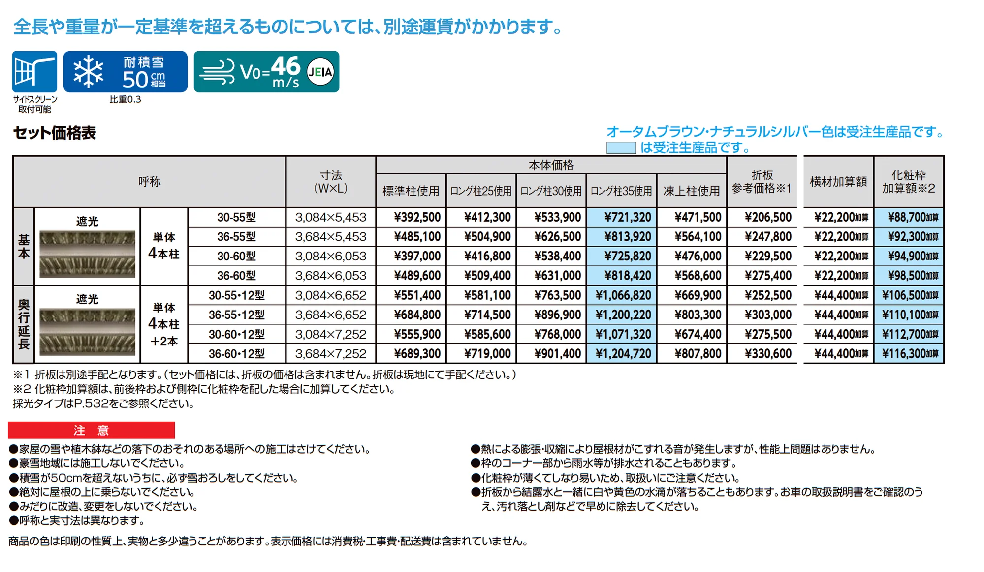 カーポートSW 1500タイプ 1台用_価格_1