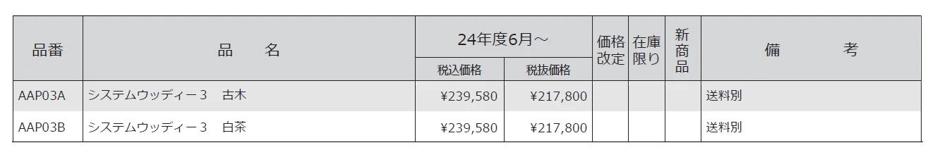 システムウッディ3【2024年版】_価格_1