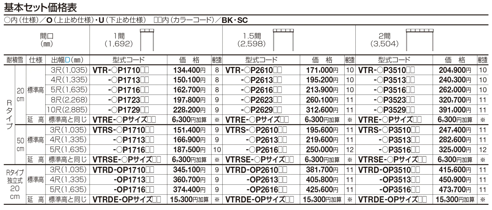 バリューテラス Rタイプ/Rタイプ独立式(関東間)【2023年版】_価格_1