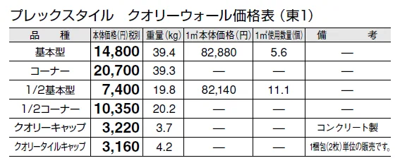 プレックスタイル クオリーウォール【2024年版】_価格_1