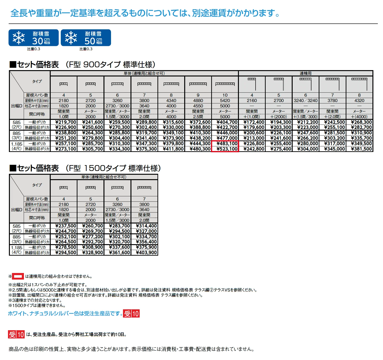 テラスVS F型 ルーフタイプ_価格_1