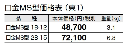 口金MS型【2024年版】_価格_1