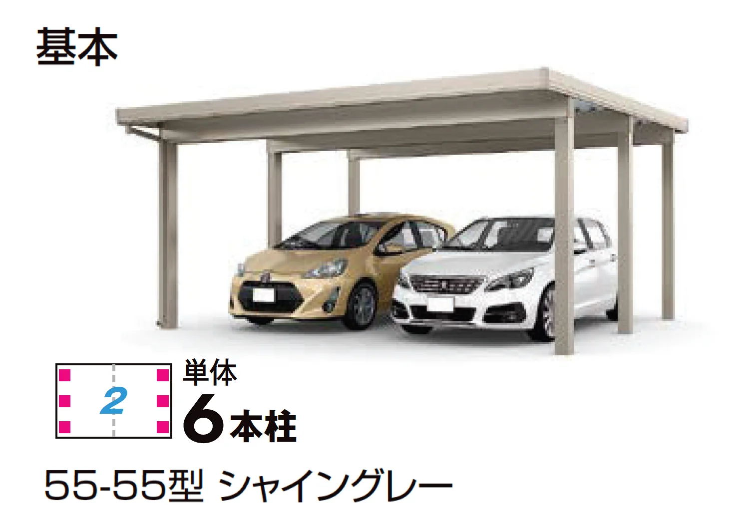 LIXILの「カーポートST 4500タイプ 2台用【2025年版】」のサブ画像1