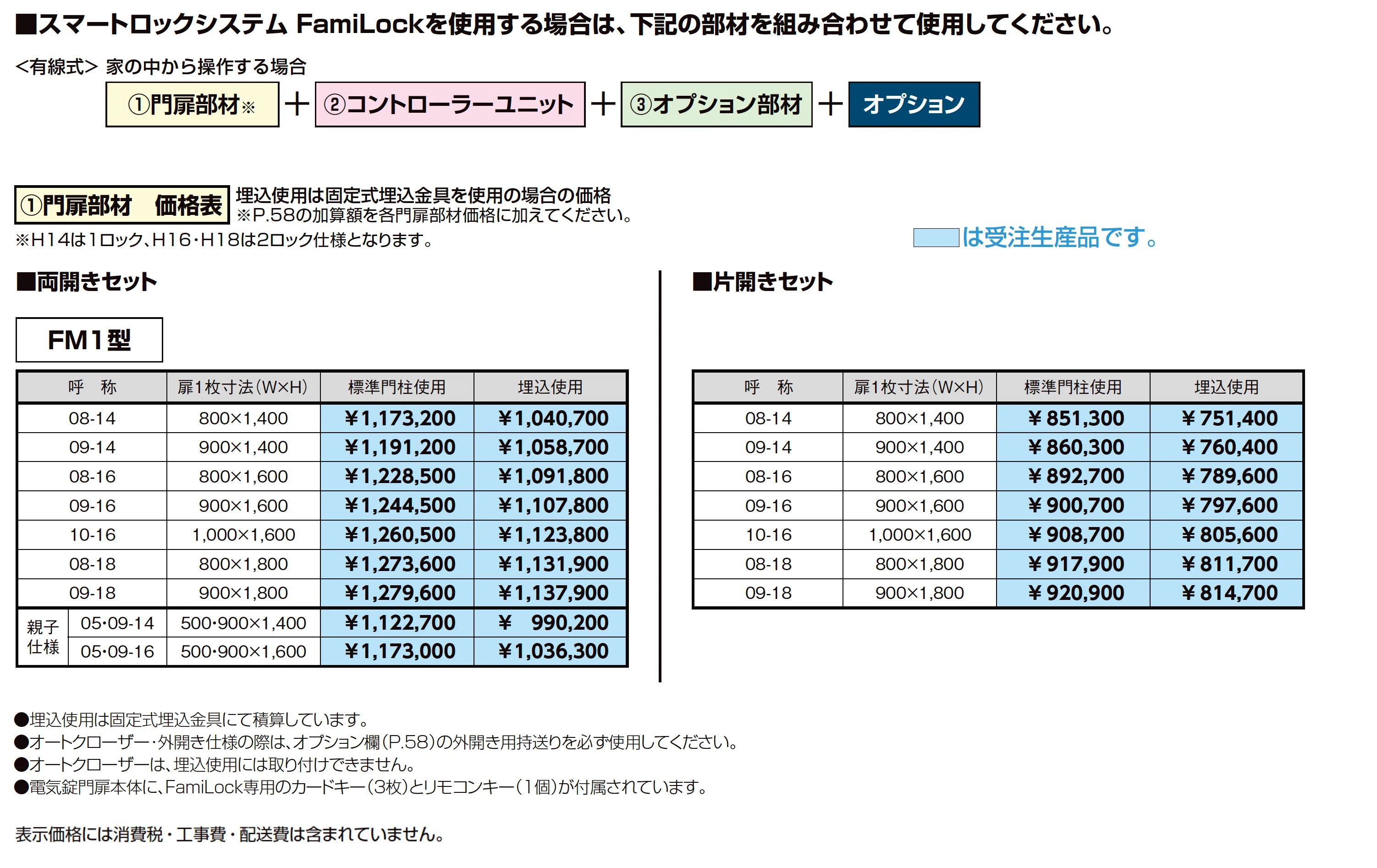 開き門扉AX スマートロックシステム FamiLock FM1型_価格_2