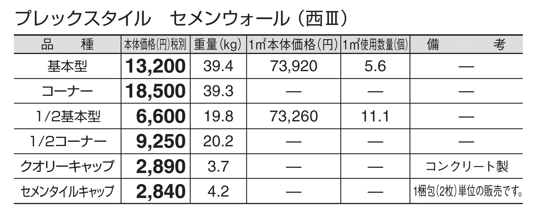 プレックスタイル セメンウォール_価格_5