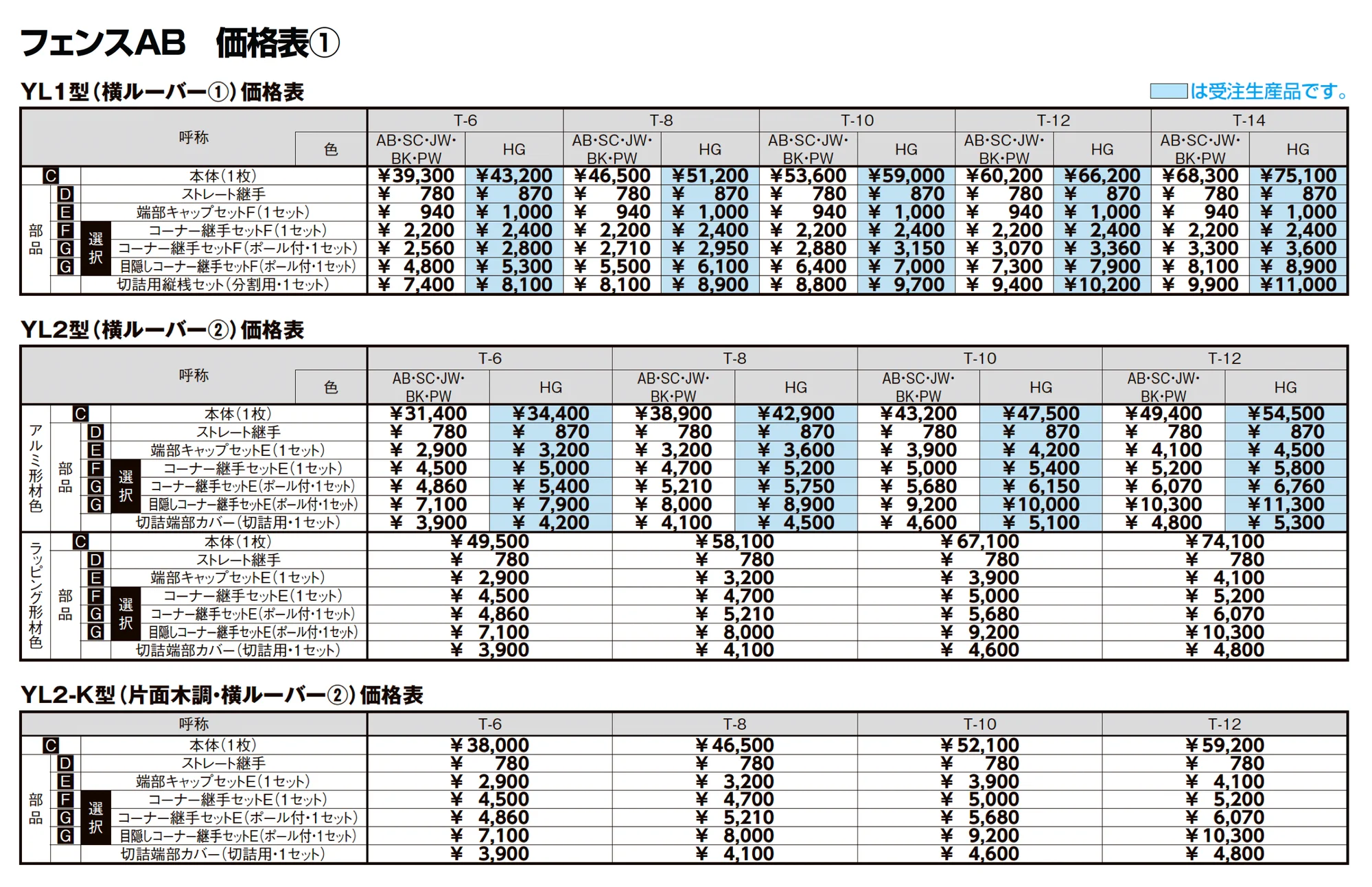 フェンスAB 多段柱(3段柱)_価格_4