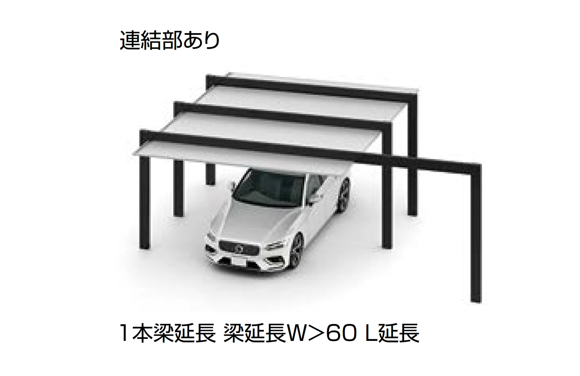 LIXILの「カーポートSC 1500 2台用 梁延長【2025年版】」のサブ画像4