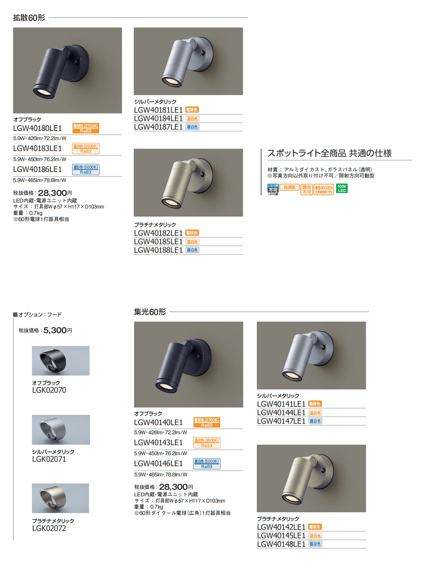 スポットライト(壁取付タイプ)_価格_2