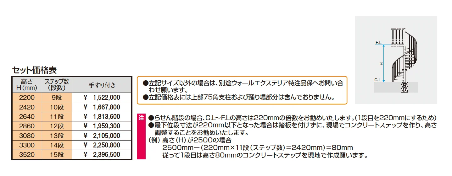 アルミ階段 らせん階段_価格_1