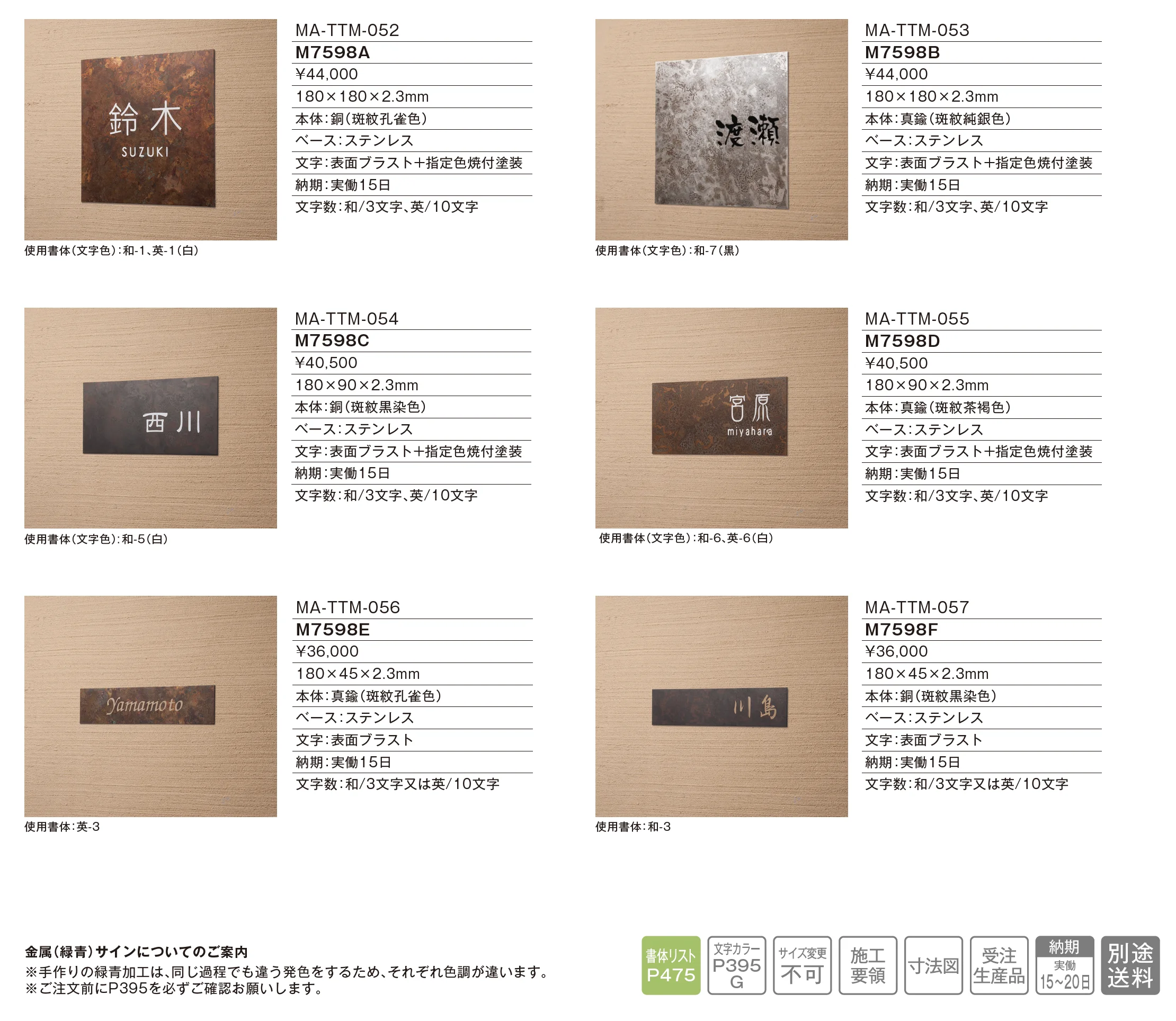 金属(緑青)サイン_価格_1