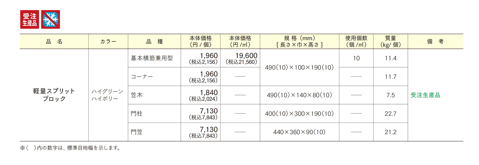 軽量スプリットブロック_価格_1