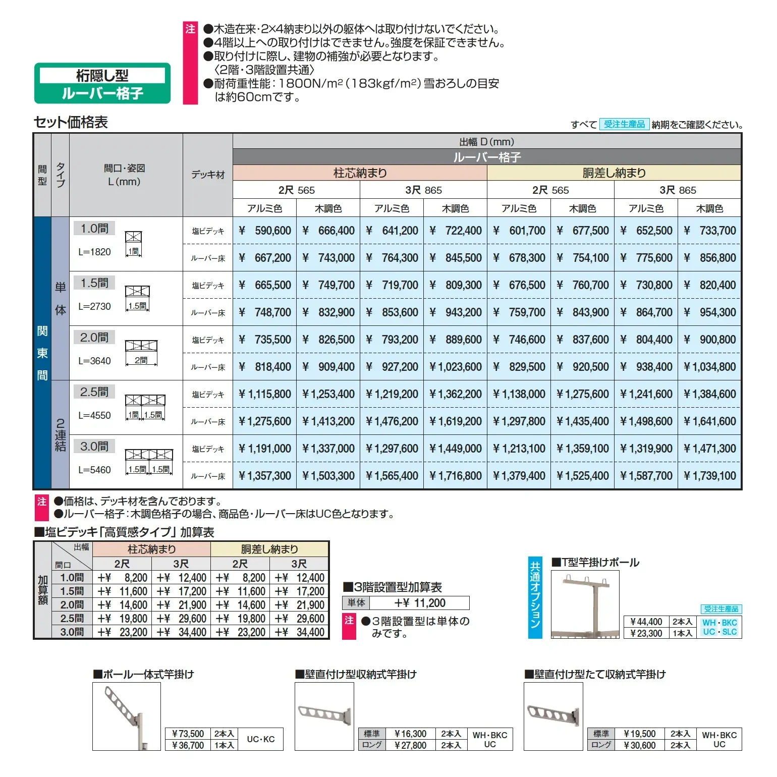 コーデリア(柱なし式 桁隠し型 ルーバー格子)【2025年版】_価格_2