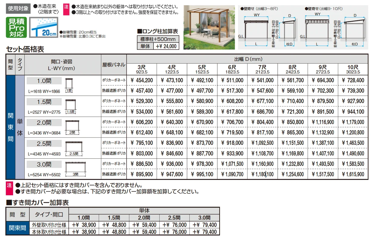 ナチュレN(NY型 600タイプ テラスタイプ/壁寄せ納まり)【2025年10月価格改訂版】_価格_1
