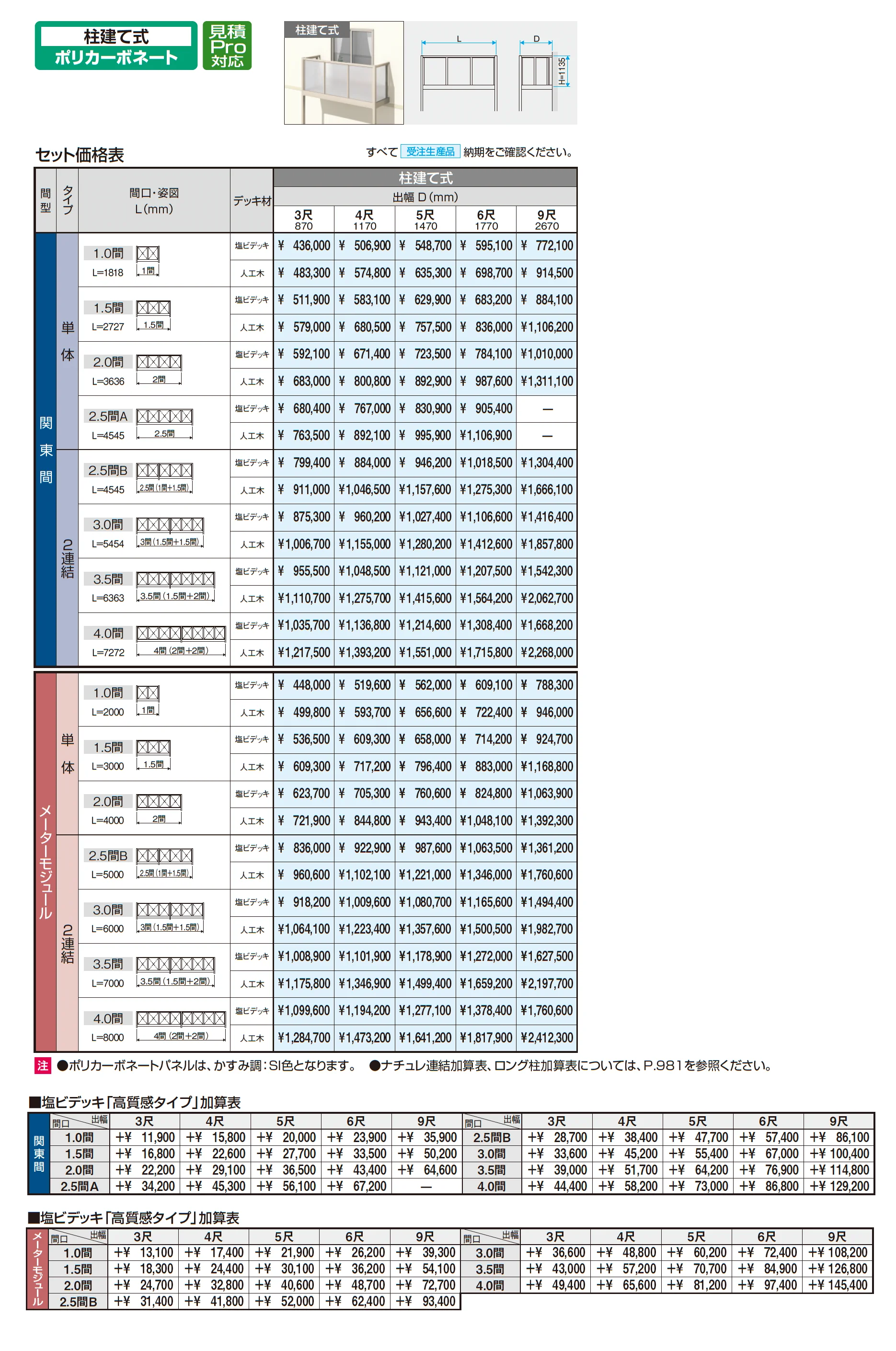 オルネ(柱建て式 ポリカーボネート)_価格_1