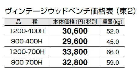ヴィンテージウッドベンチ【2024年版】_価格_2