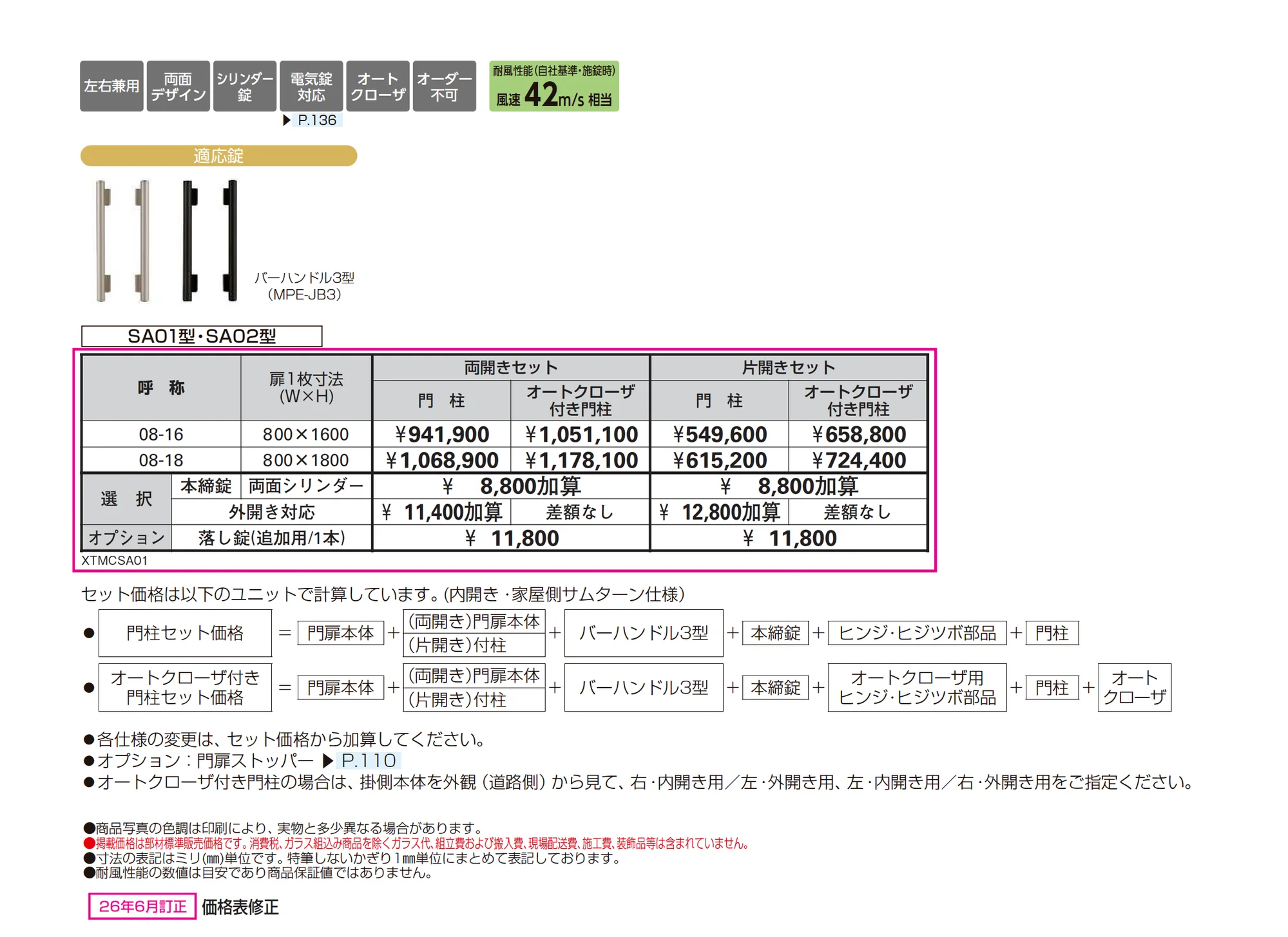 シャローネ 門扉 SA01型_価格_1
