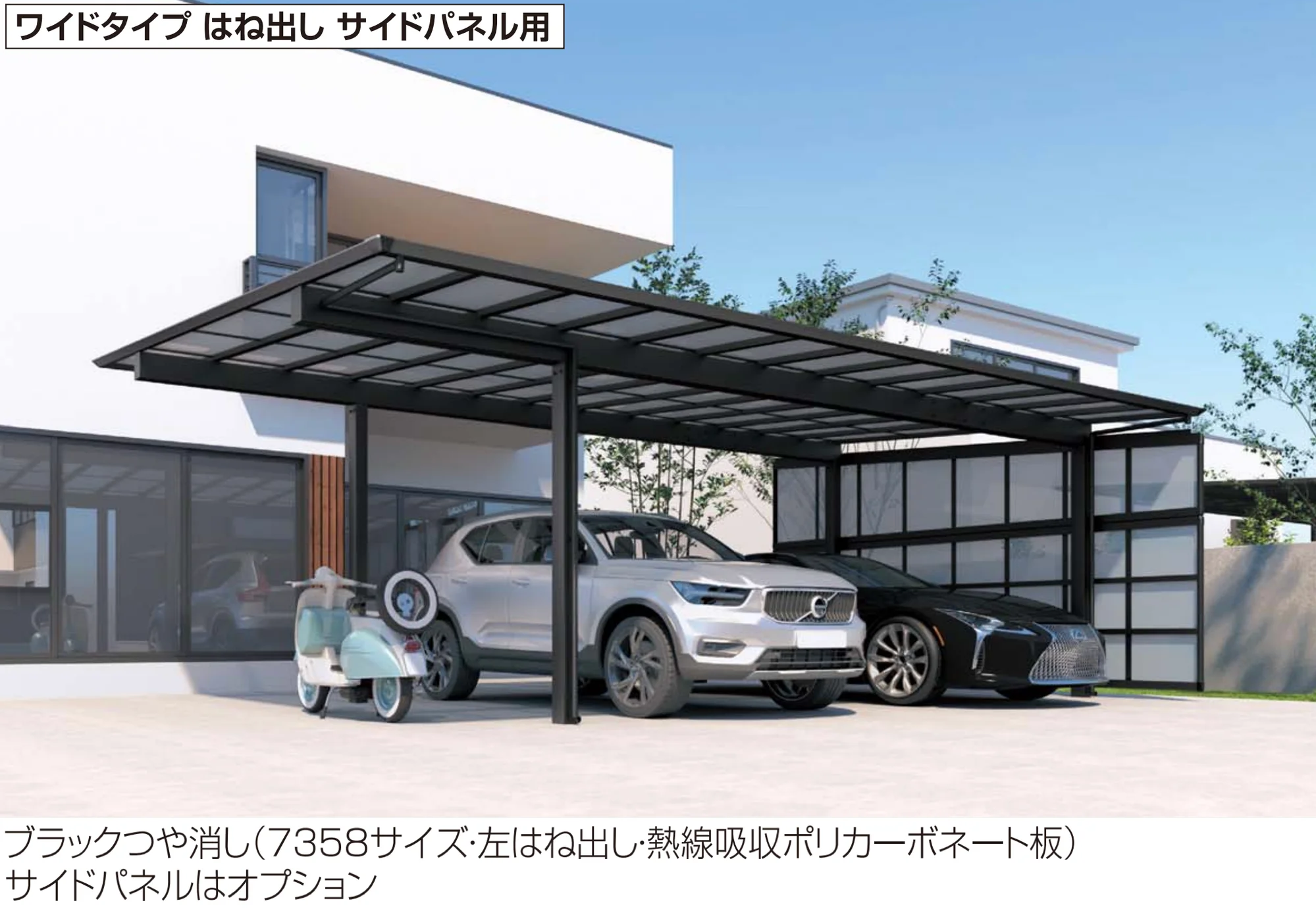四国化成の「スマートポートR ワイドタイプ はね出し〈サイドパネル用〉」