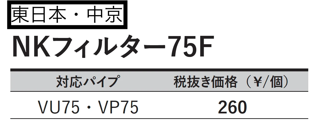 NKフィルター75F【2025年版】_価格_1