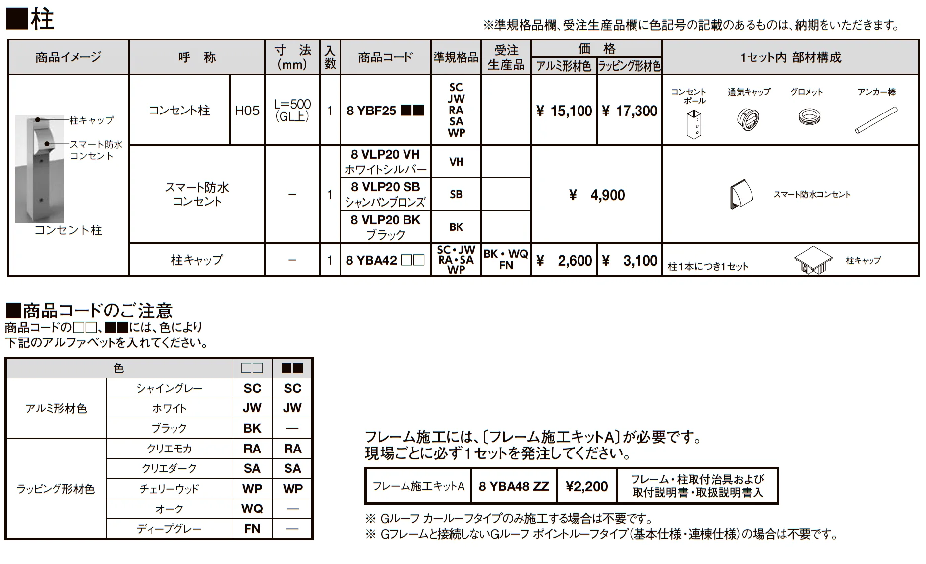 プラスG Gフレーム 柱_価格_2