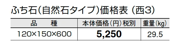 ふち石(自然石タイプ)【2024年版】_価格_5