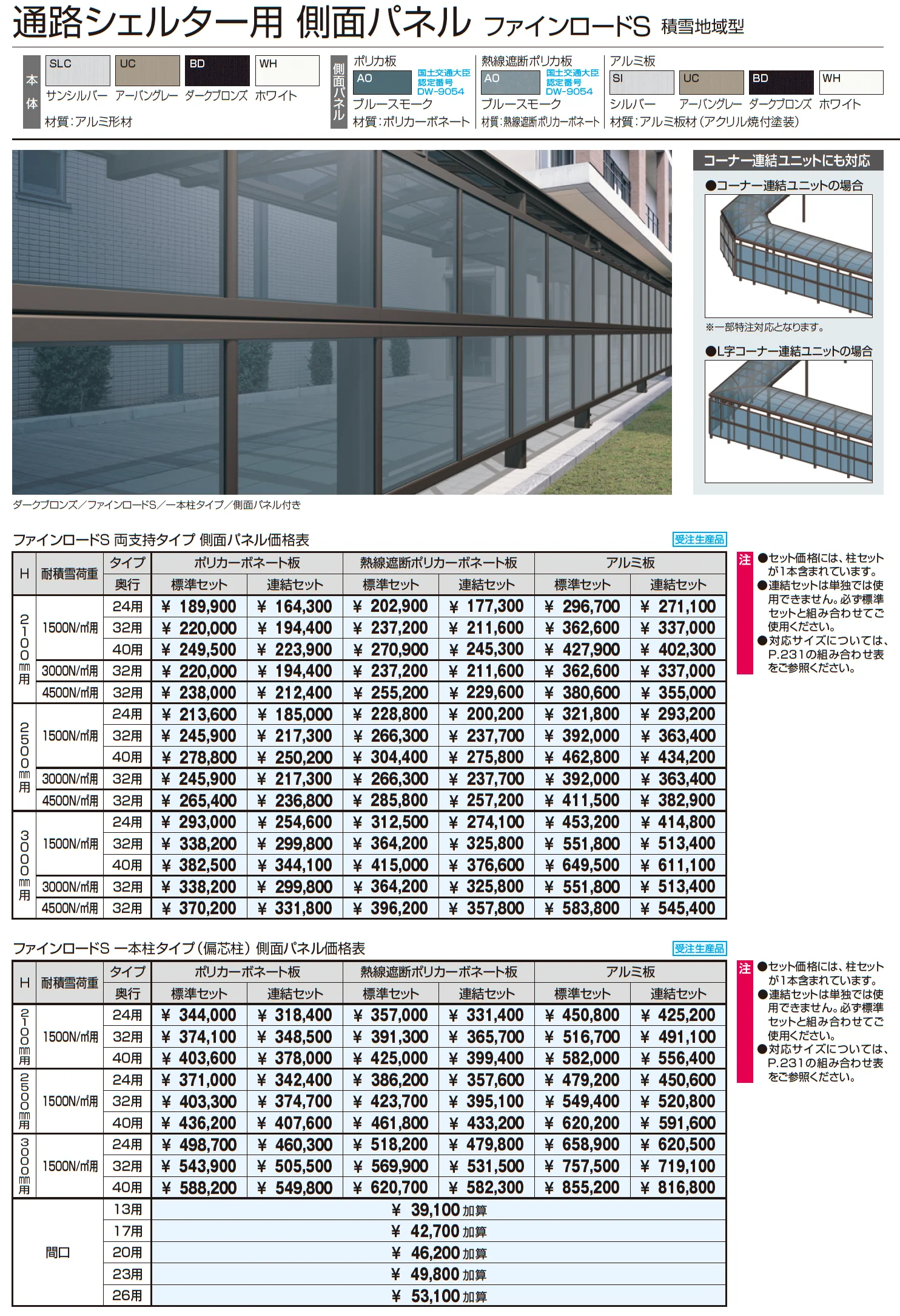 ファインロードS 両支持タイプ/4500N/㎡ 積雪地域型 基本ユニット【2025年10月価格改訂版】_価格_2
