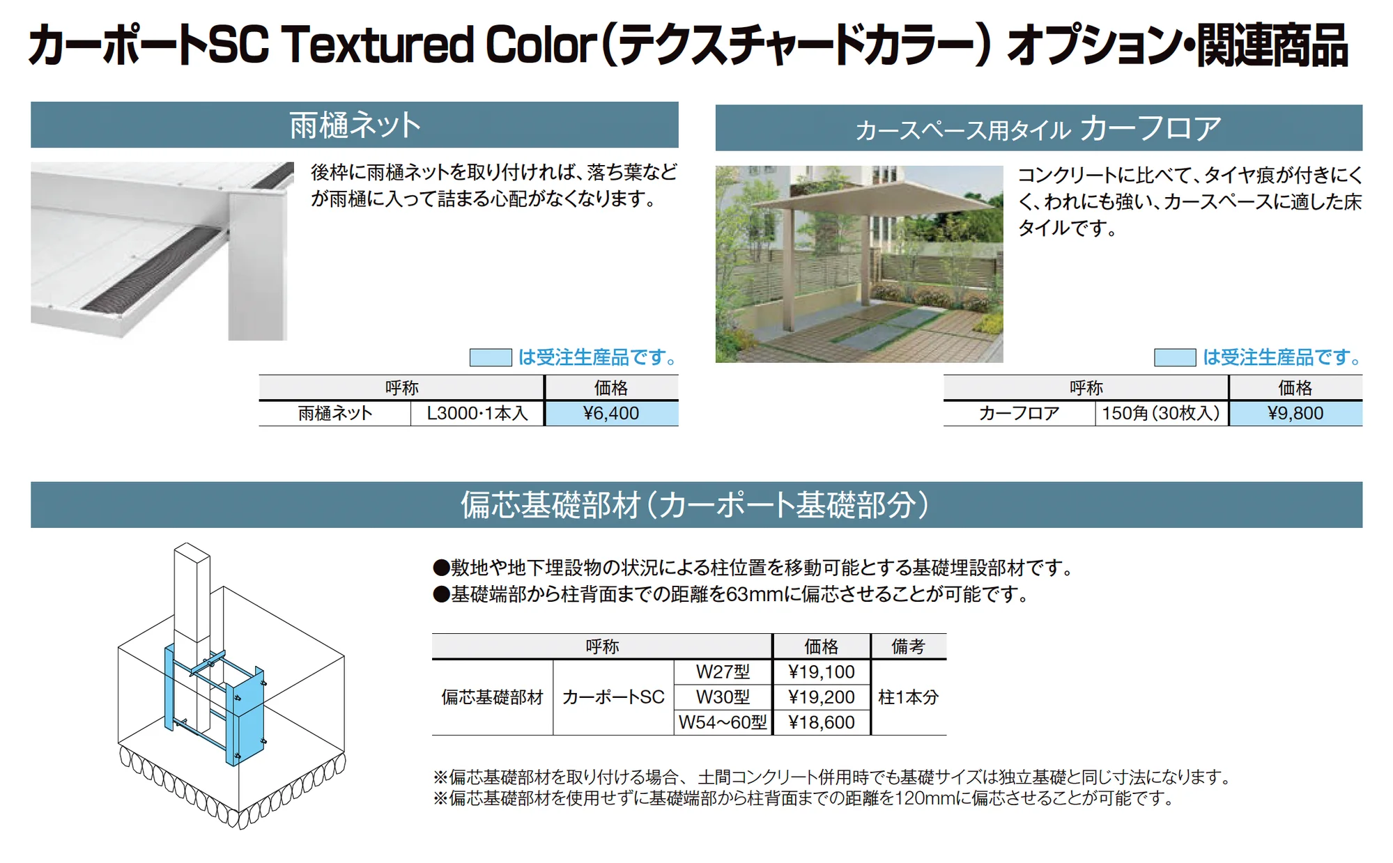 カーポートSC Textured Color(テクスチャードカラー)1台用_価格_2
