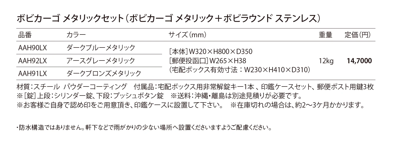 ボビカーゴ メタリックセット_価格_1