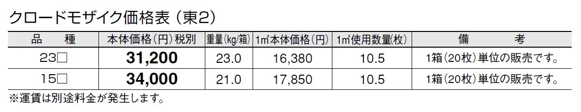 クロードモザイク【2024年版】_価格_2