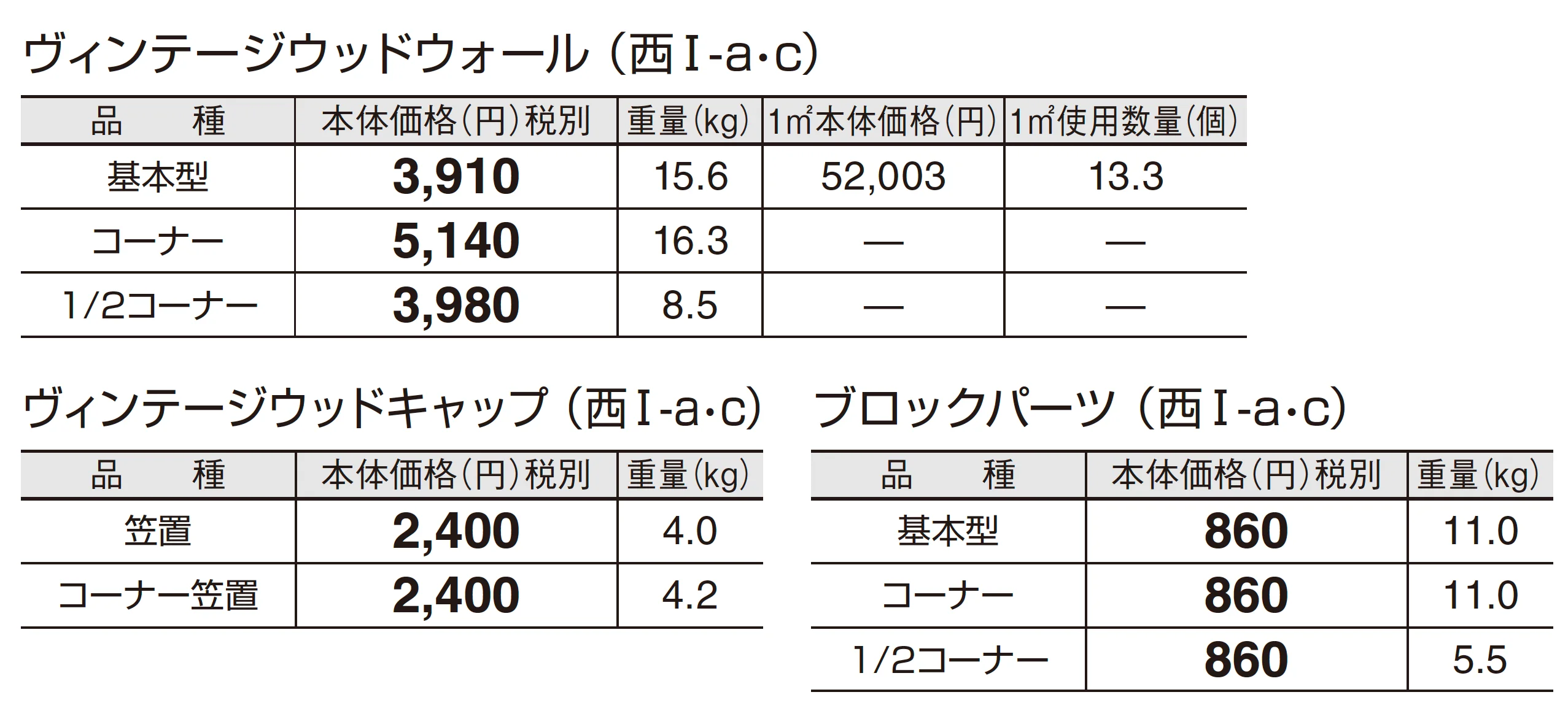ヴィンテージウッドウォール_価格_3