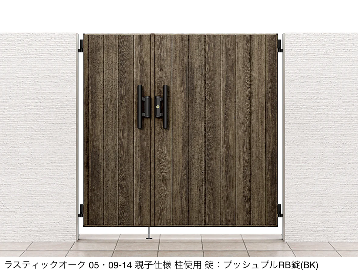 LIXILの「開き門扉AA TM1型(木調)」のサブ画像2