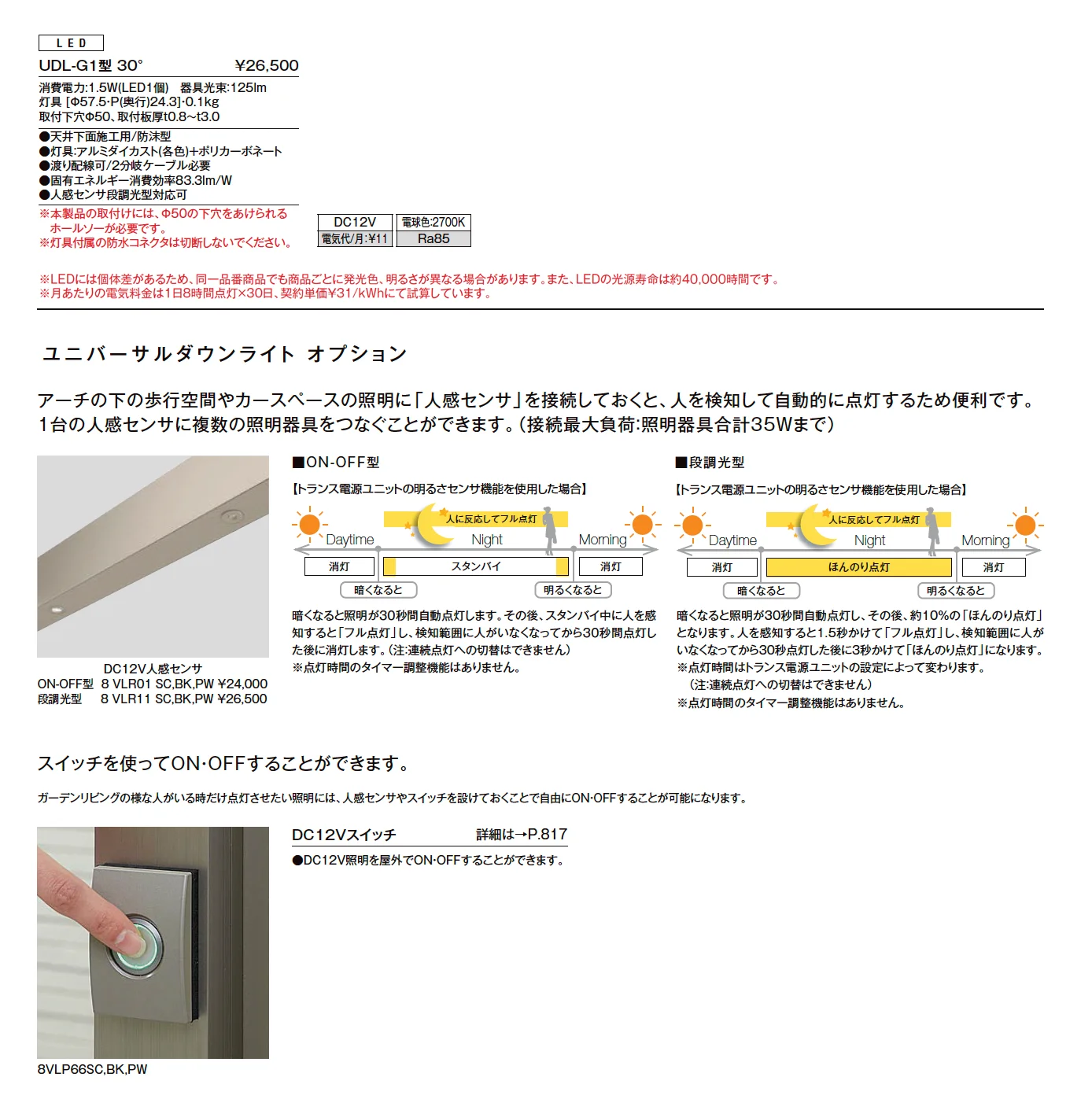 ユニバーサルダウンライト UDL-G1型_価格_1