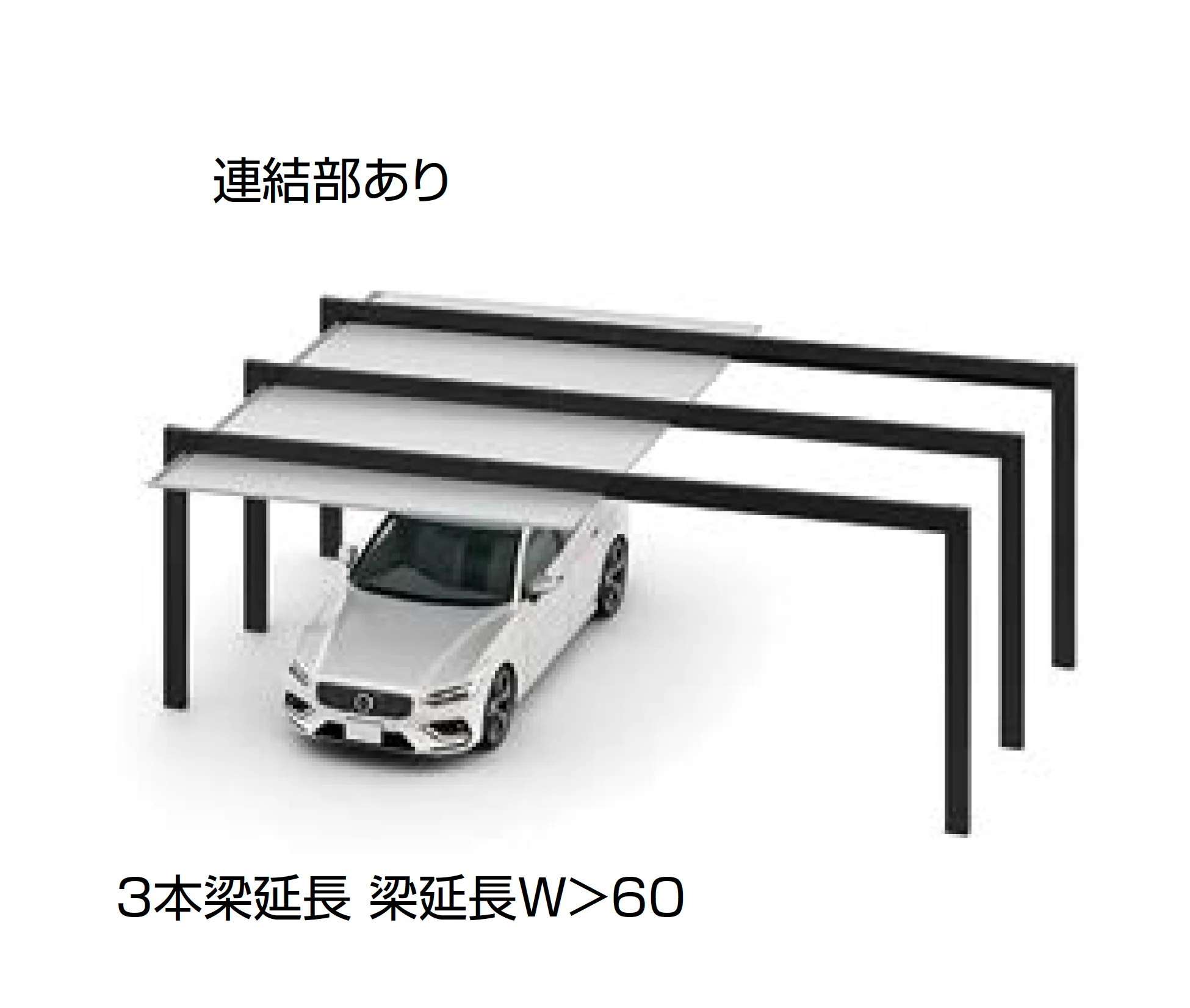 LIXILの「カーポートSC 1500 1台用 梁延長【2025年版】」のサブ画像8