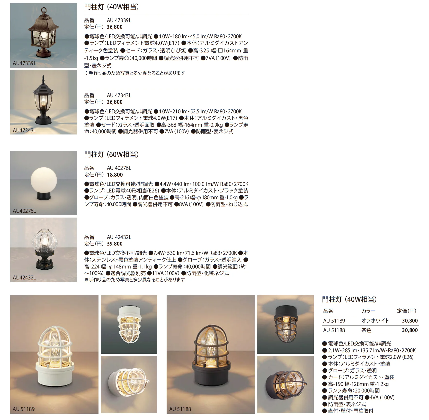 門柱灯 _価格_1