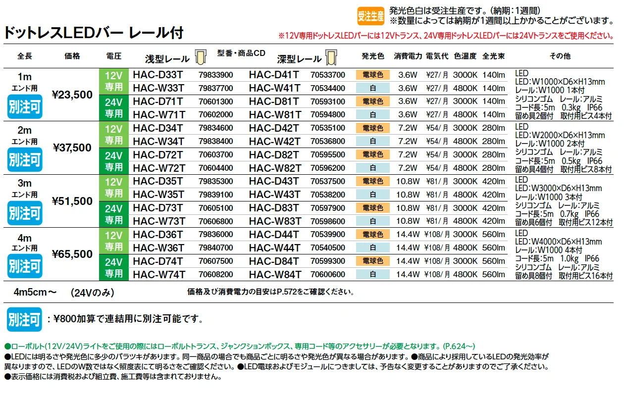 ドットレスLEDバー レール付【2025年版】_価格_1