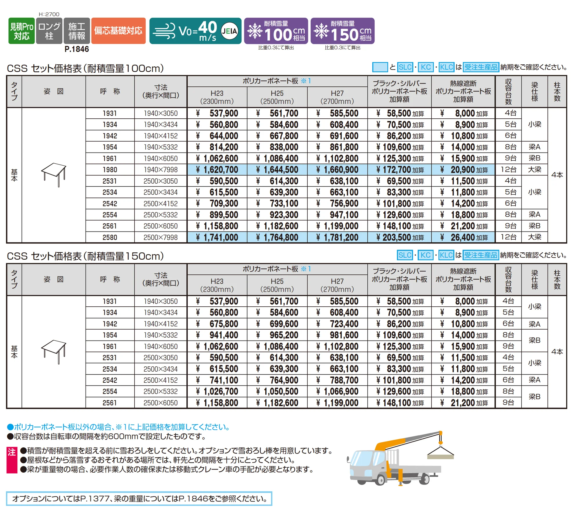 スカイリードZ スタンダードタイプ(ミニタイプ/耐積雪量100cm・150cm仕様)_価格_1