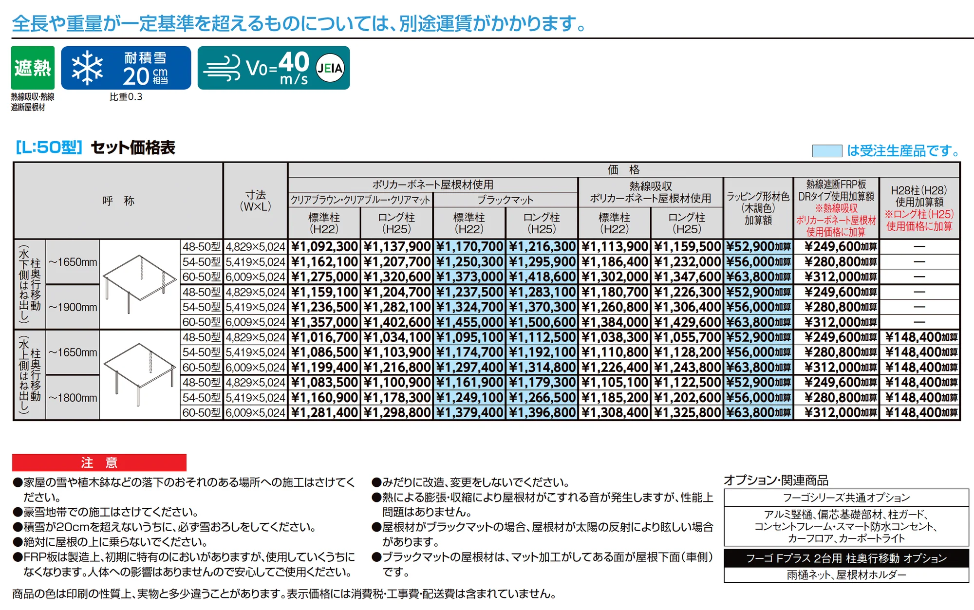 フーゴFプラス 2台用 柱奥行移動_価格_1