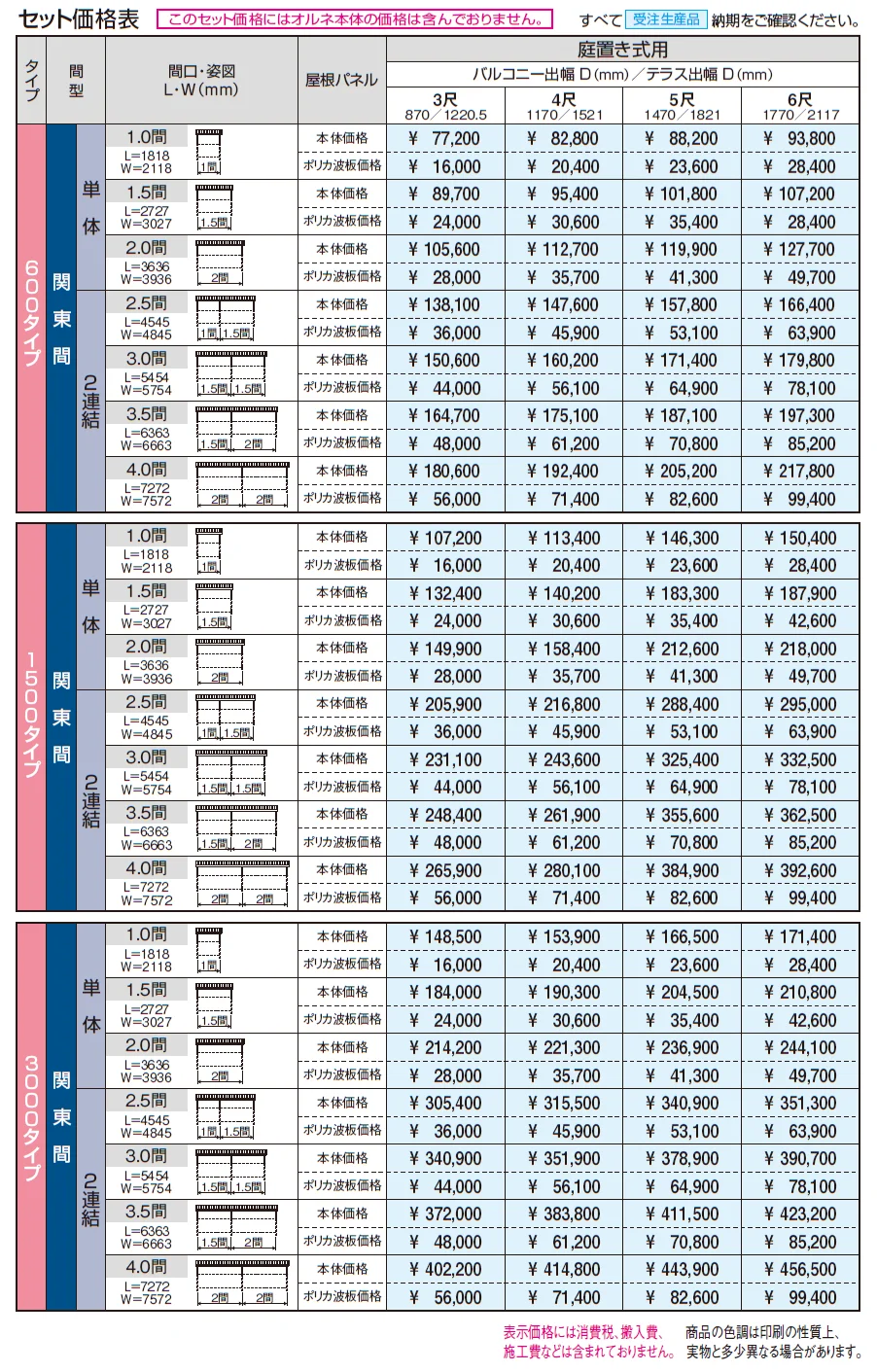 テラーネZ屋根(オルネ 庭置き式用 1500タイプ)【2024年版】_価格_1
