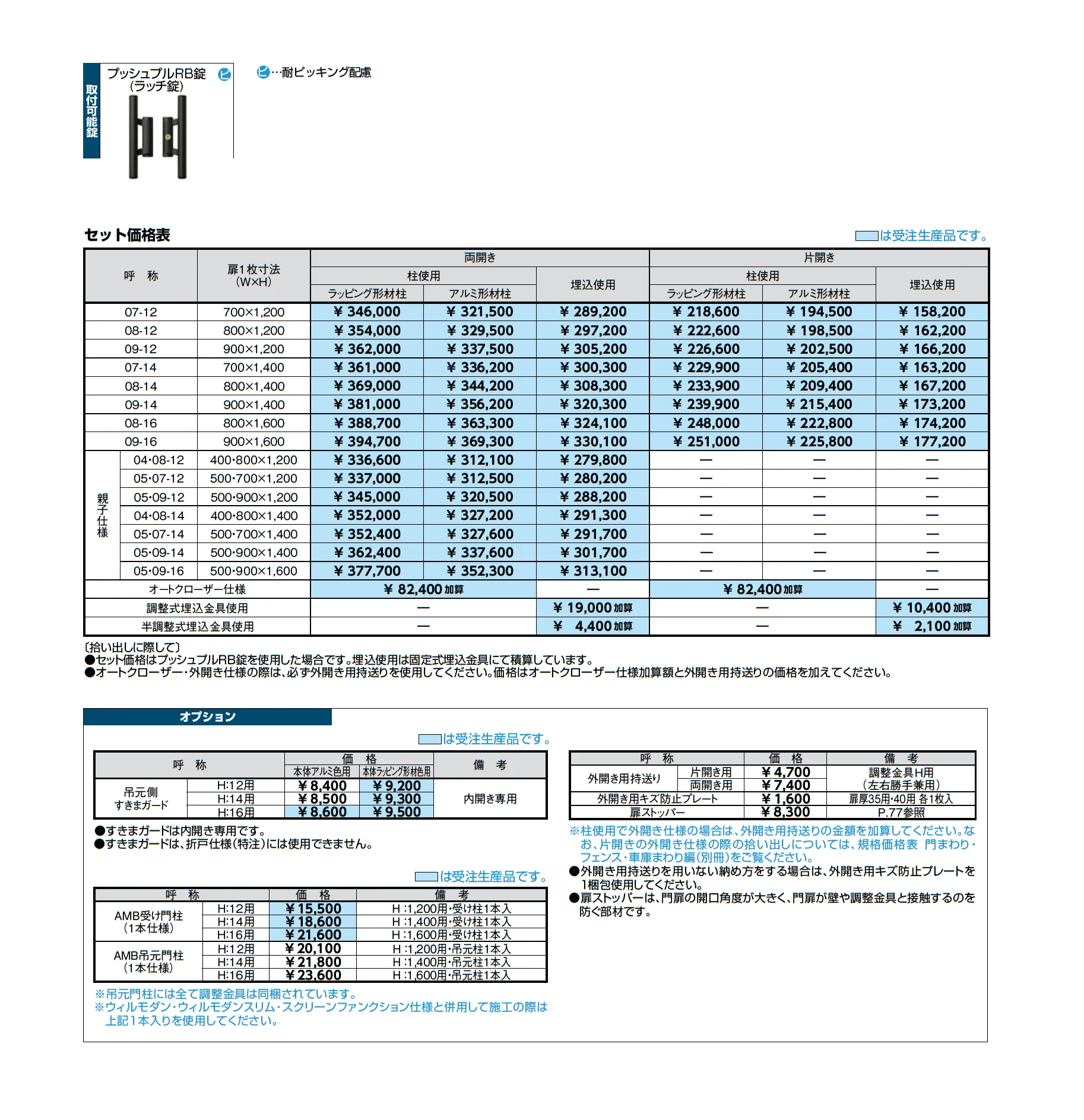 開き門扉AA MM1型(メタル調)_価格_2