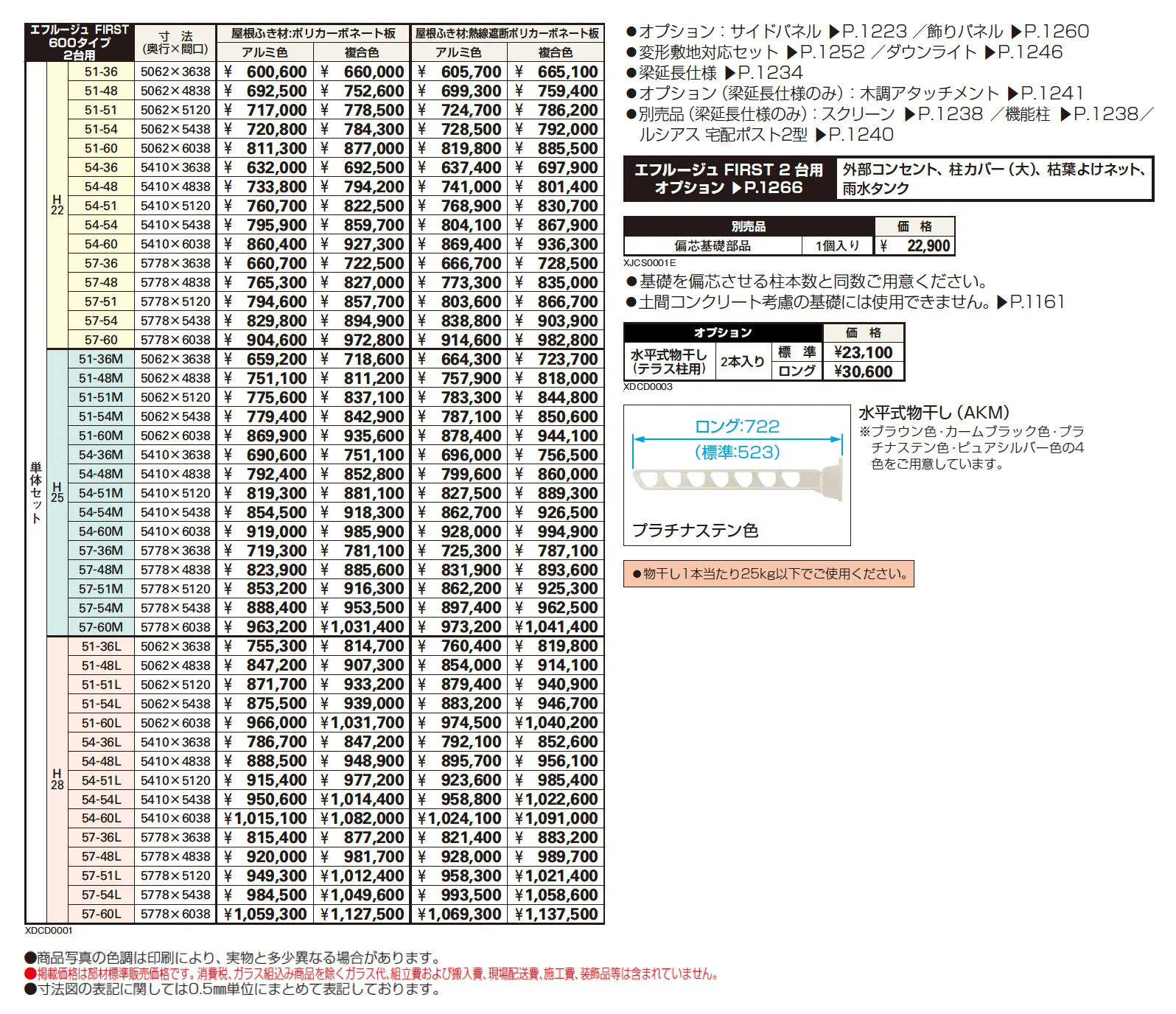 エフルージュ FIRST 600タイプ 2台用 単体セット【2024年版】_価格_1