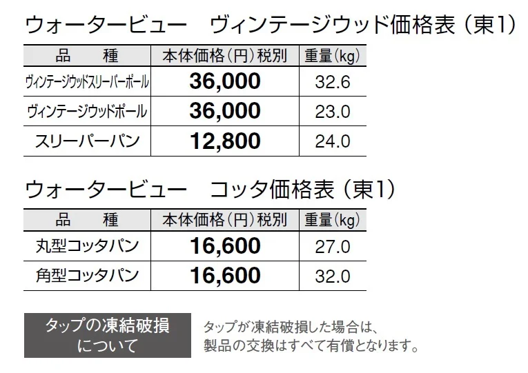 ウォータービュー ヴィンテージウッド【2024年版】_価格_1