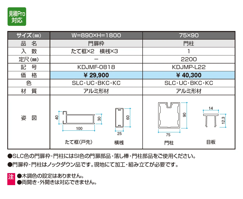 ドレスパーツ ドレスボード(門扉枠・門柱)【2025年10月価格改訂版】_価格_1
