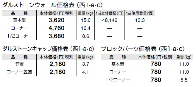 ダルストーンウォール【2024年版】_価格_3