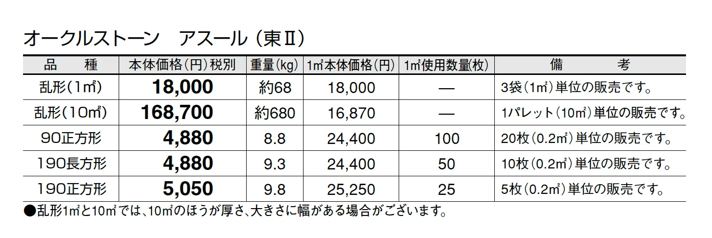 オークルストーン アスール【2025年版】_価格_2