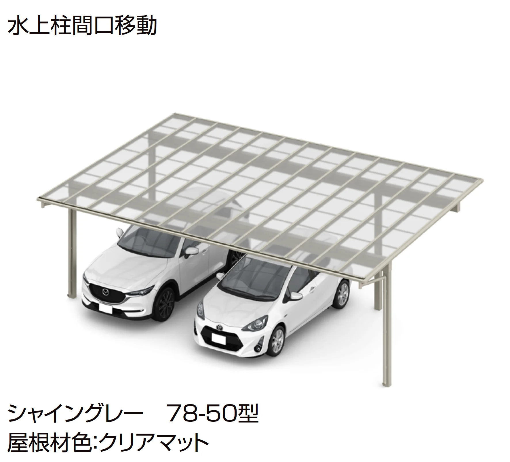 LIXILの「フーゴFプラス 3台用 柱間口移動」のサブ画像1