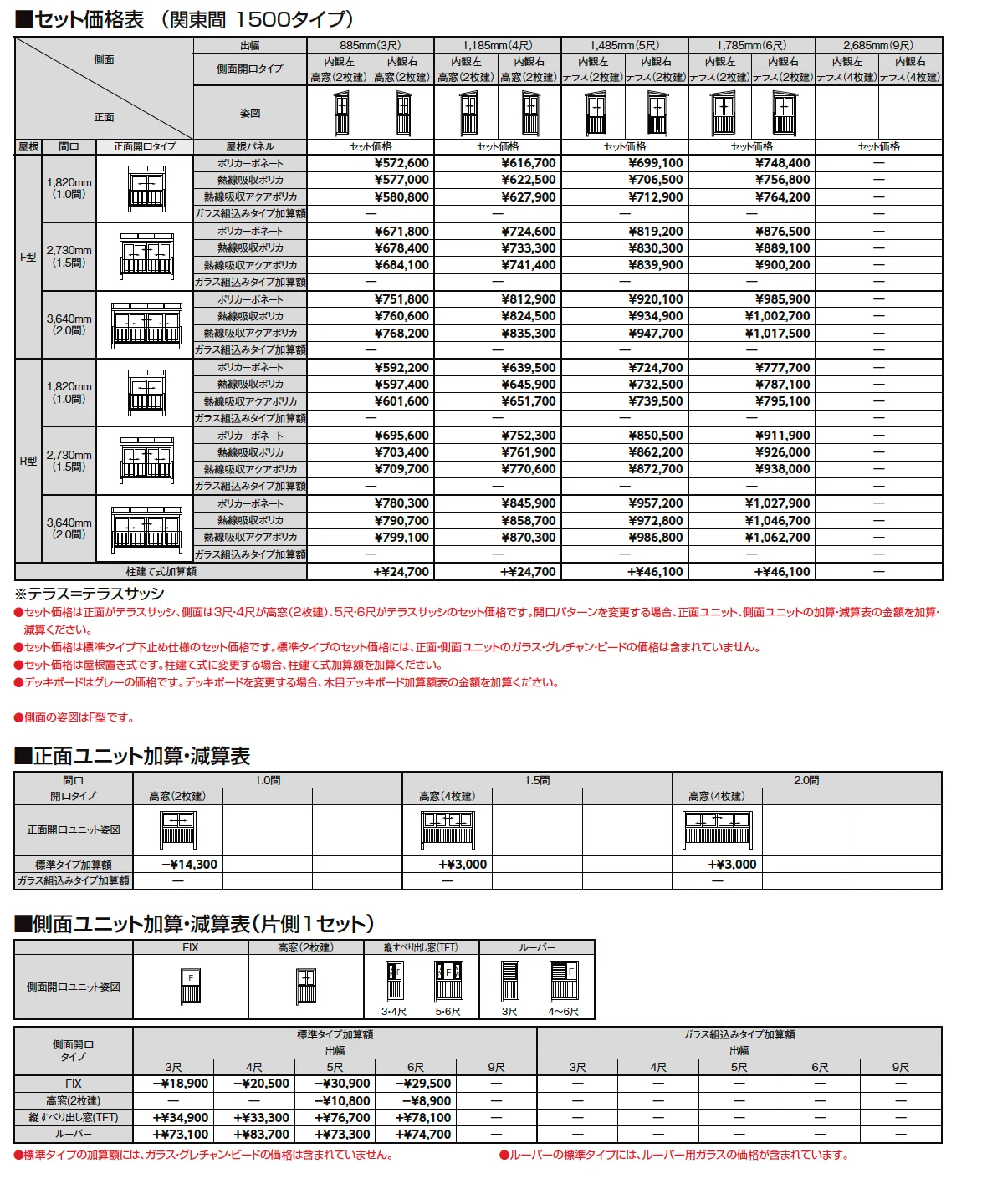 サニージュ R型 アルミバルコニー納まり 関東間【2024年版】_価格_2