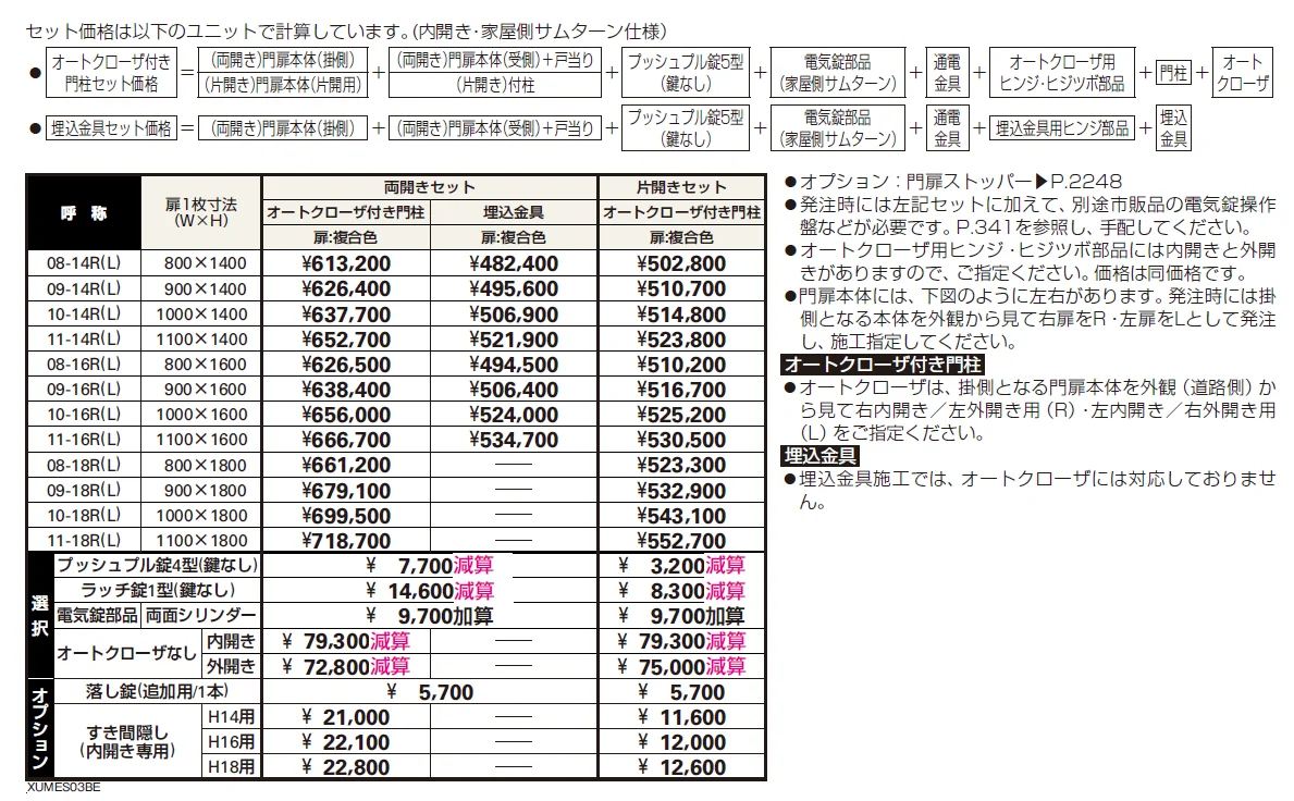 電気錠付共用門扉 ルシアス 門扉S04型【2024年版】_価格_1
