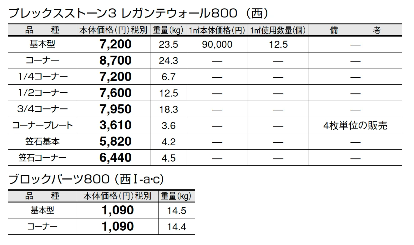 プレックスストーン3 レガンテウォール 800【2025年版】_価格_3